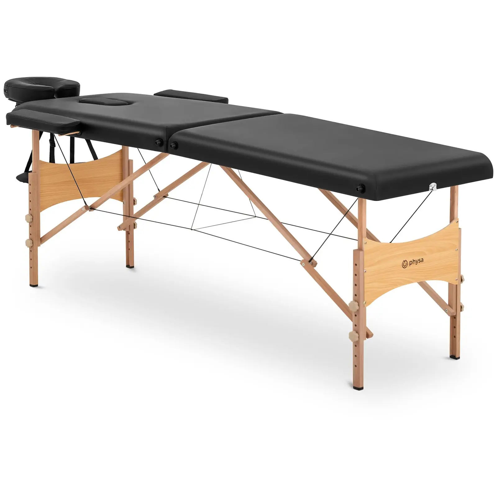 Сгъваема маса за масаж - 185 x 60 x 62 cm - 227 kg - черен