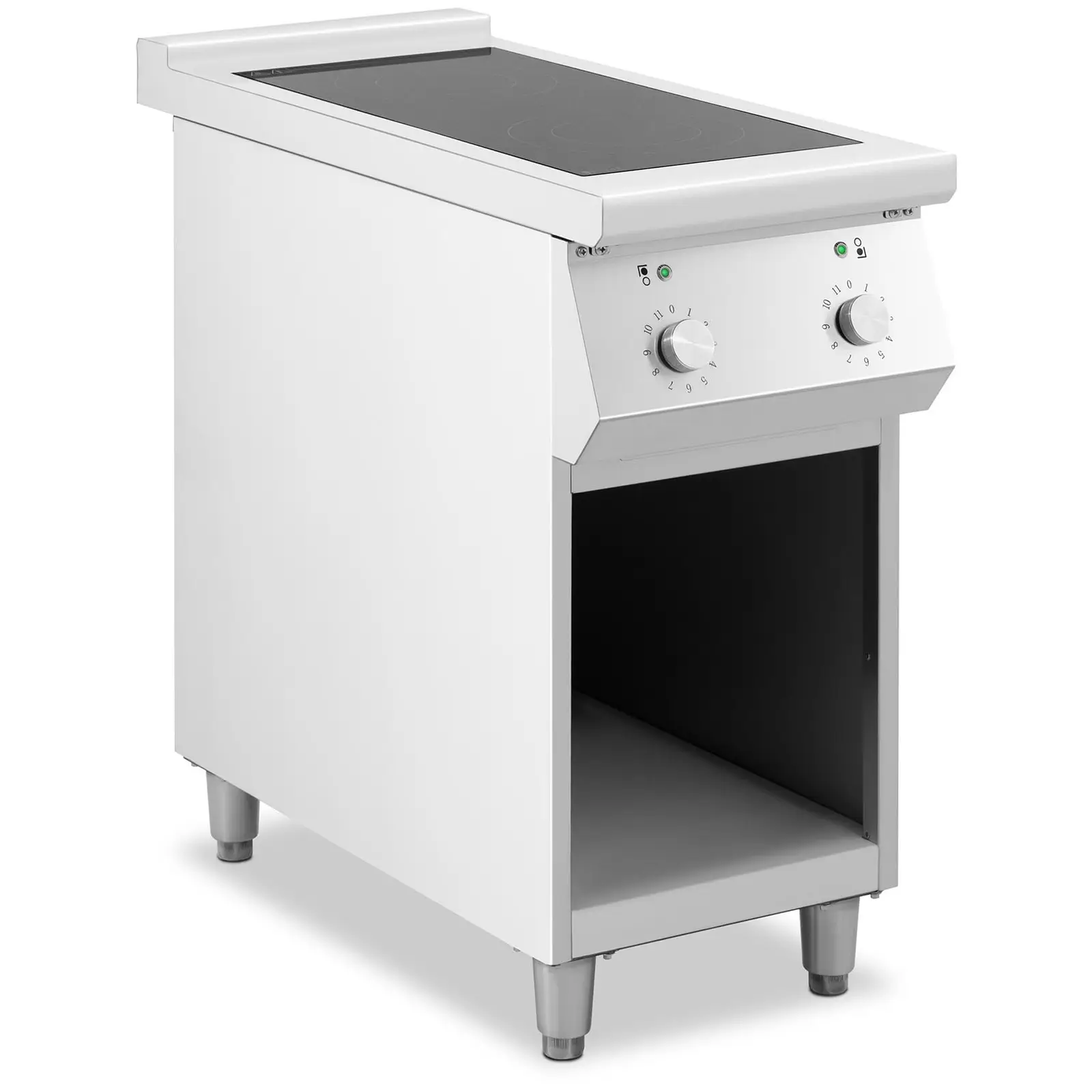 Индукционен котлон - 8500 W - 2 повърхности за готвене - 260 °C - Място за съхранение - Royal Catering
