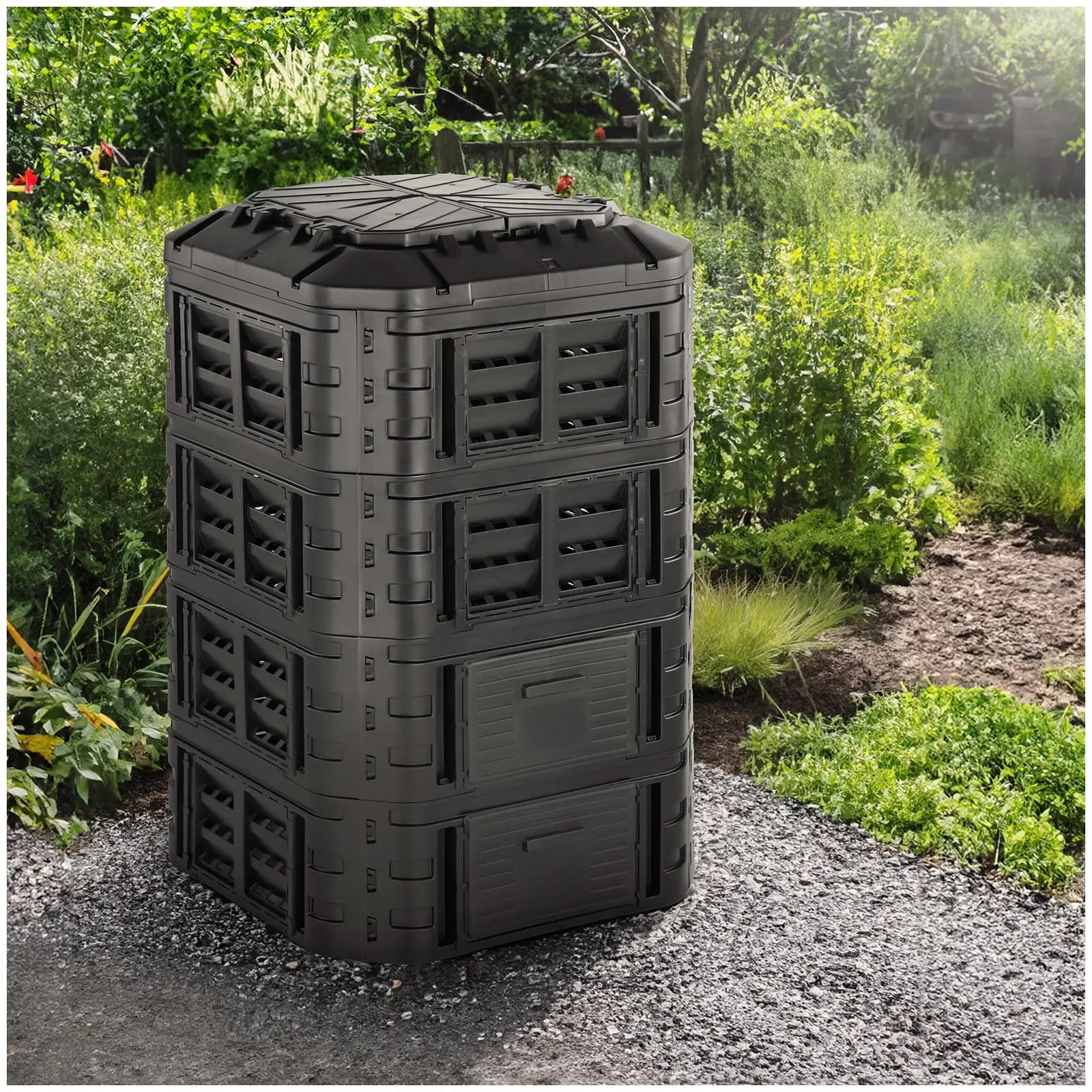 Градински контейнер за компост - 1,120 л