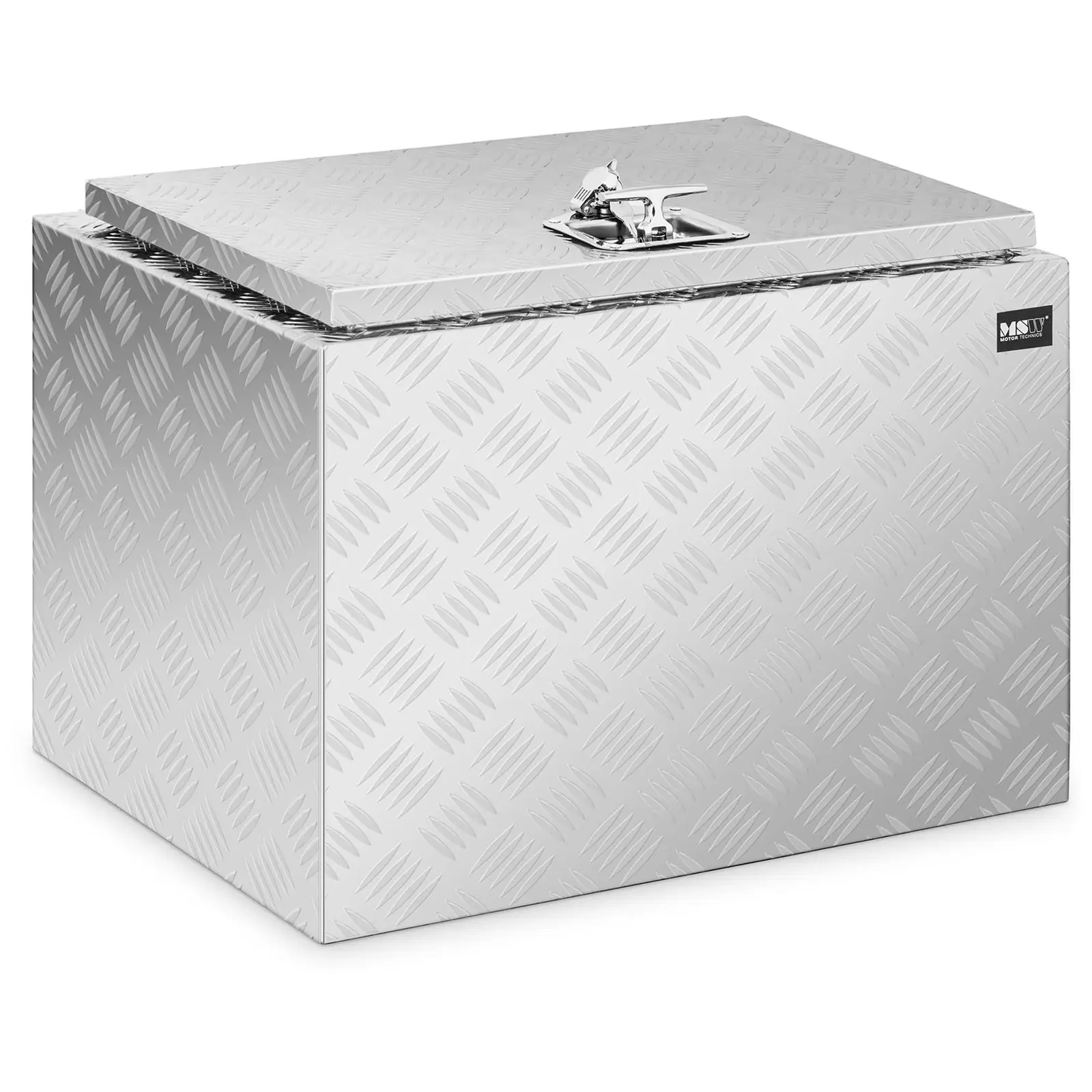 Алуминиева кутия за инструменти - карирана плоча - 45 x 60 x 45 см - 120 л - със заключване