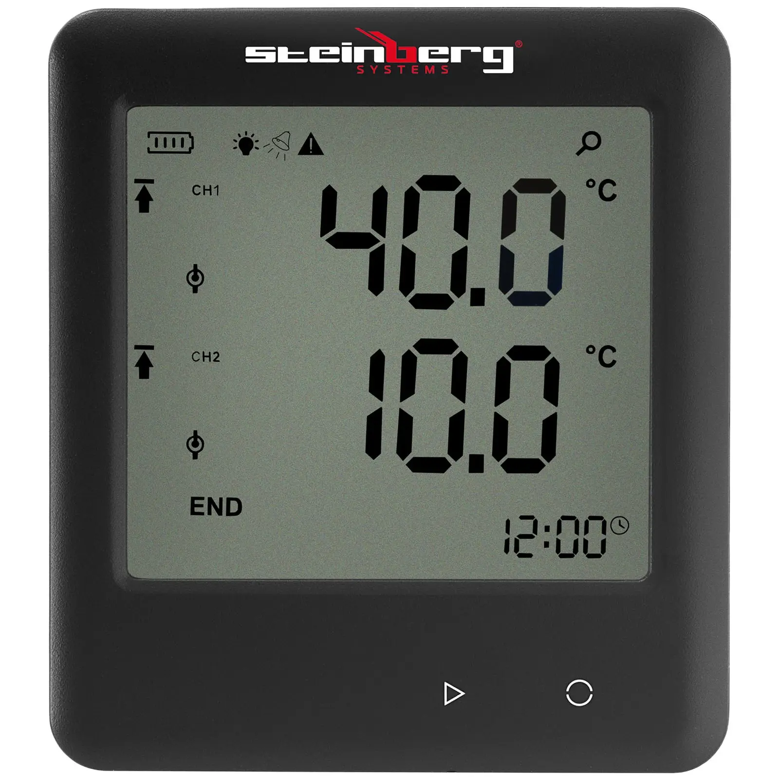 Температурен регистратор на данни - LCD - -40 до +125 °C - 2 външни сензора
