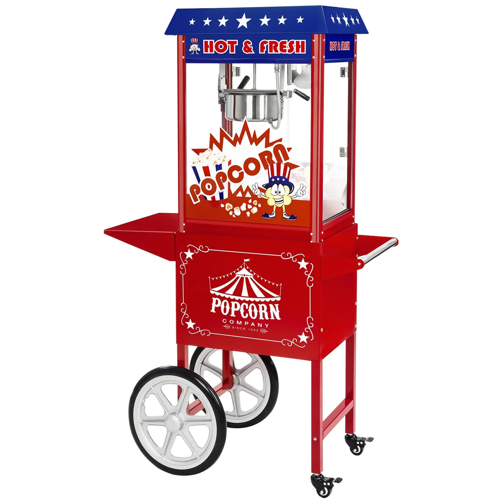 Машина за пуканки - Включена количка - Американски дизайн