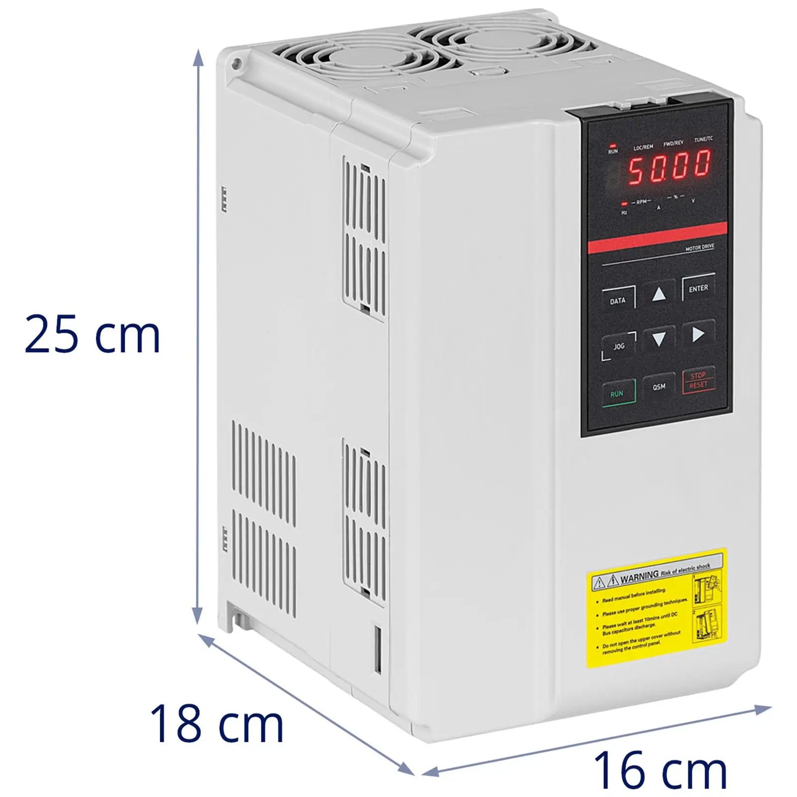 Честотен преобразувател - 7,5 kW / 10 к.с. - 380 V - 50 - 60 Hz - LED