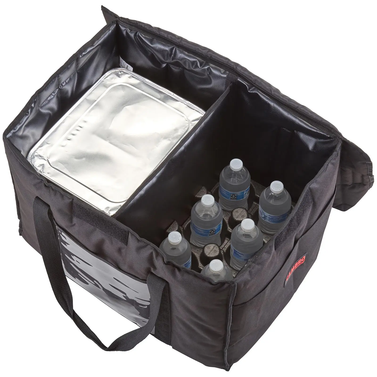 Чанта за доставка на храна - 53.5 x 35.5 x 35.5 cm - черен - горно зареждане