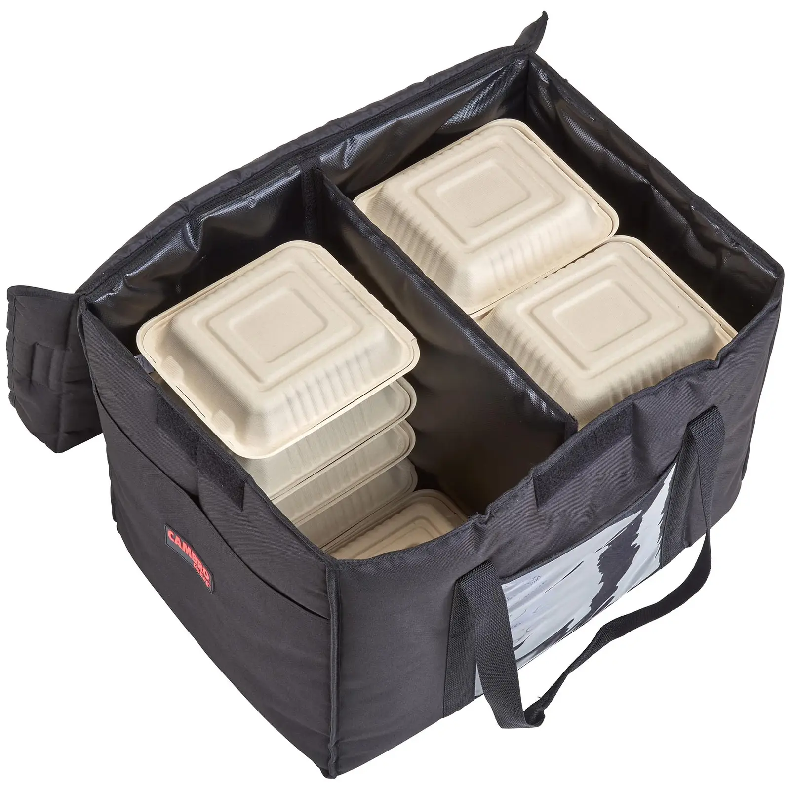 Чанта за доставка на храна - 53.5 x 35.5 x 35.5 cm - черен - горно зареждане