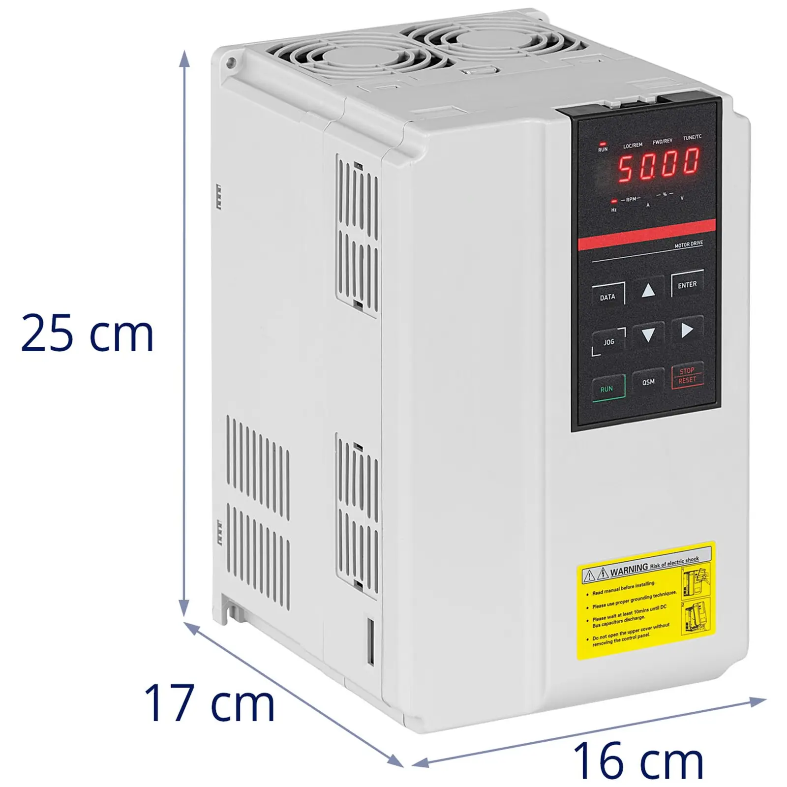 Честотен преобразувател - 3,7 kW / 5 PS - 380 V - 50 - 60 Hz - LED