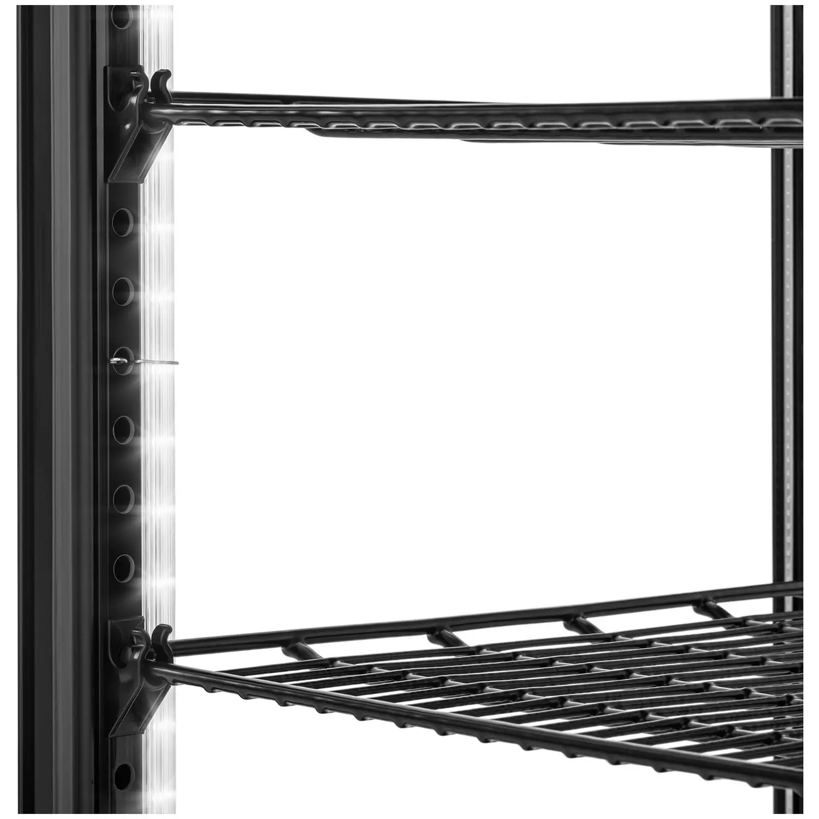 Хладилна витрина - 58 л - Royal Catering - 3 нива - черна - със заключване