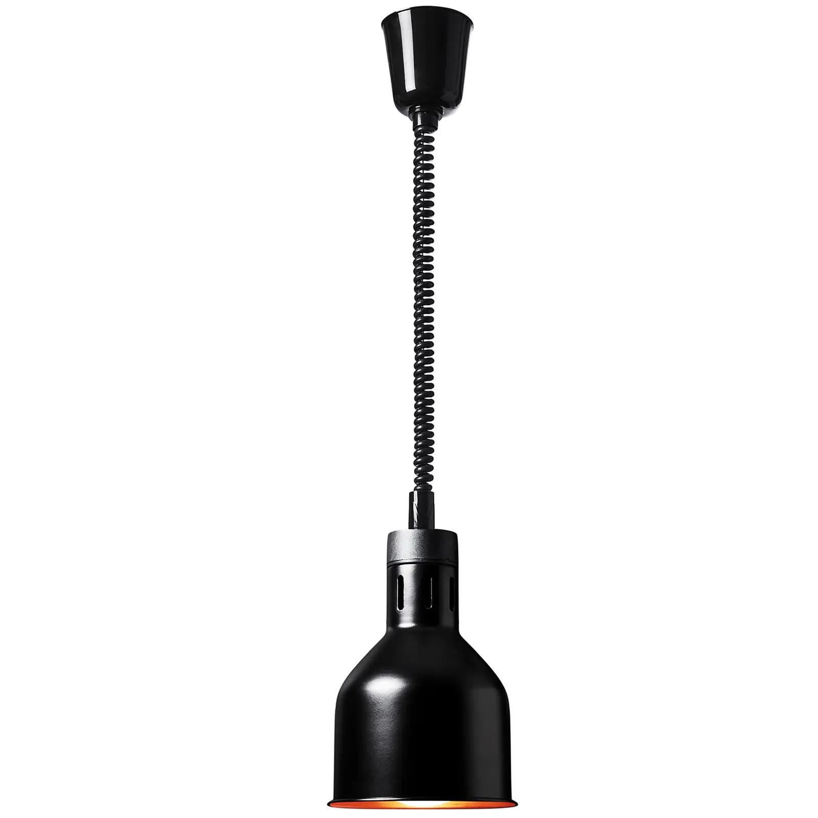 Нагревателна лампа - матово черно - 17 x 17 x 28,5 см - Royal Catering - стомана - регулируема височина