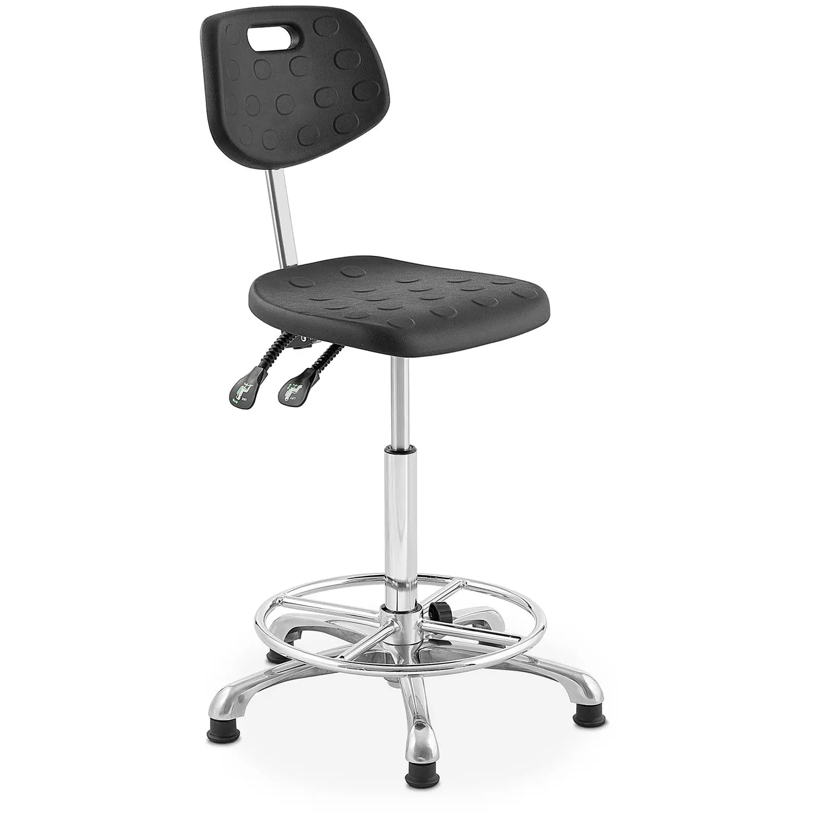 Индустриален стол - 120 kg - Black - регулируема височина от 515 - 780 mm